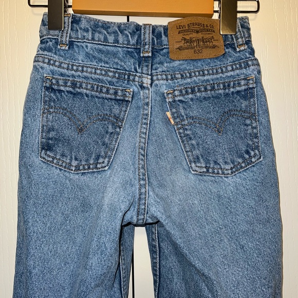 Vintage 632 Levi’s Orange And White Tab Tapered Jeans - Picture 5 of 10